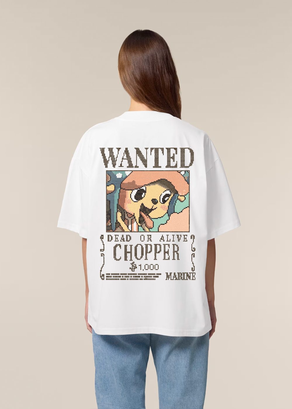 PIXELED WANTED® WHITE TEE