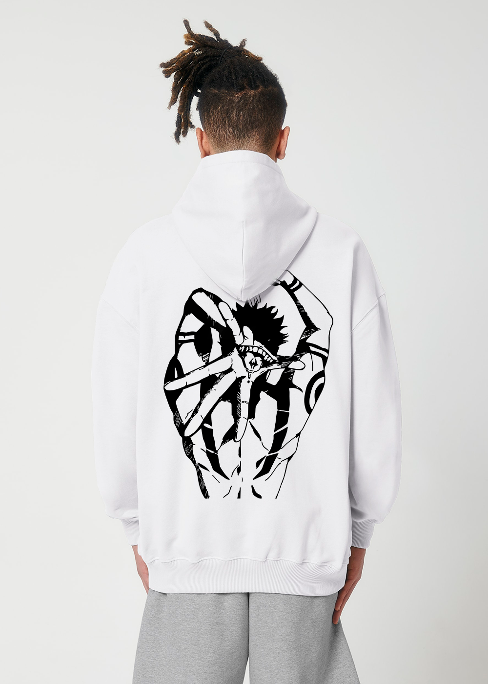 CURSED MOUTH® OVERSIZE WHITE HOODIE