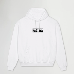 N-CHARACTERS® OVERSIZE WHITE HOODIE