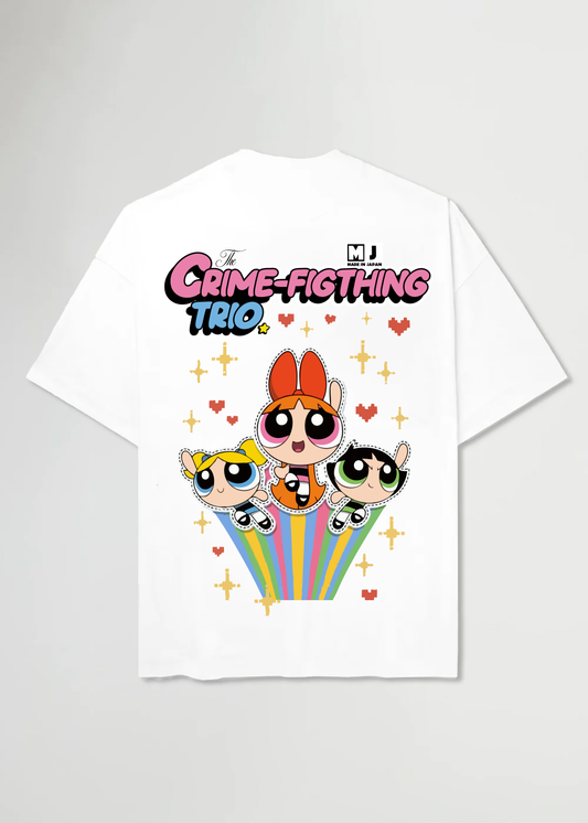 CRIME FIGHTING TRIO® WHITE TEE