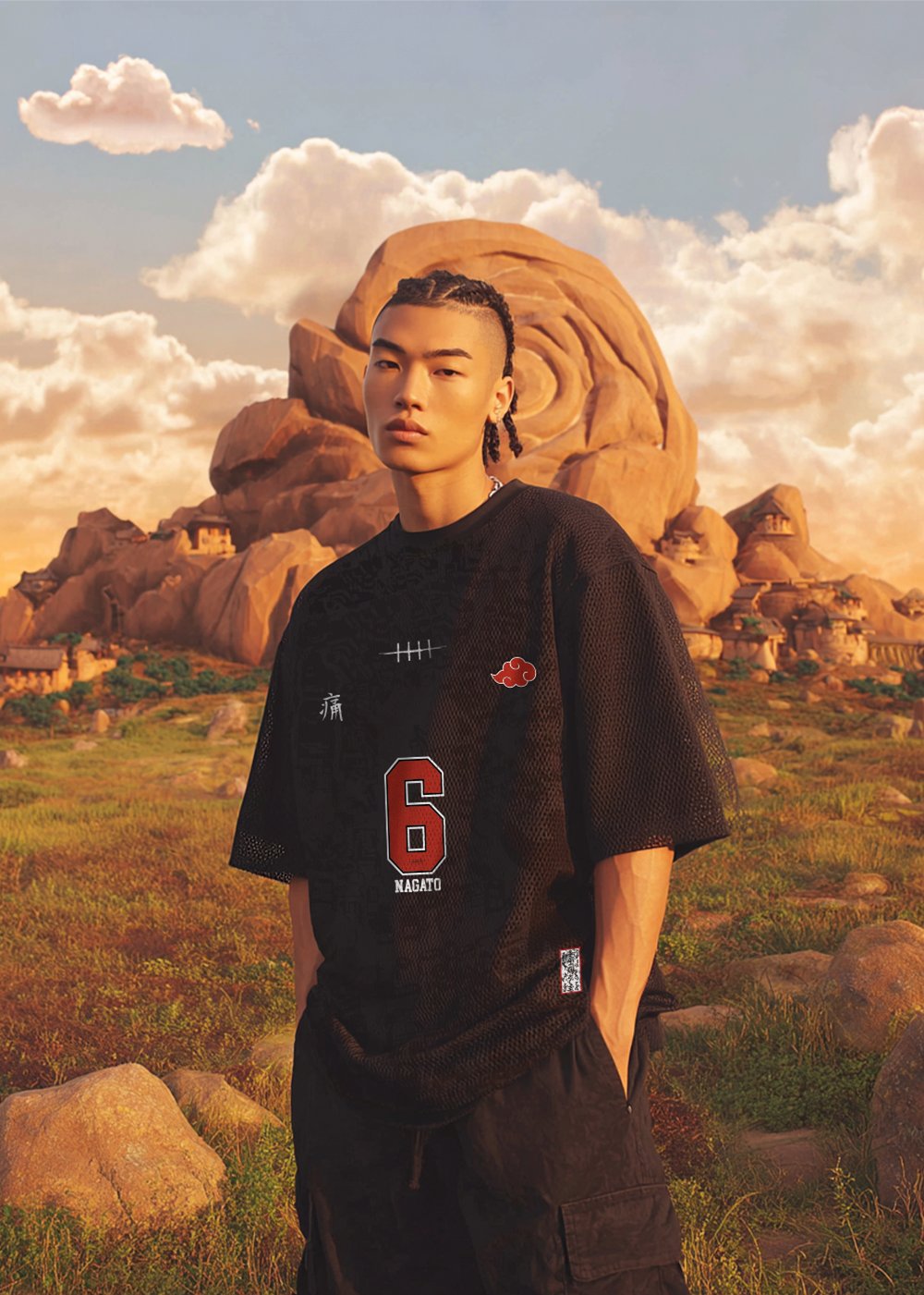 NAGATO® BLACK FOOTBALL JERSEY