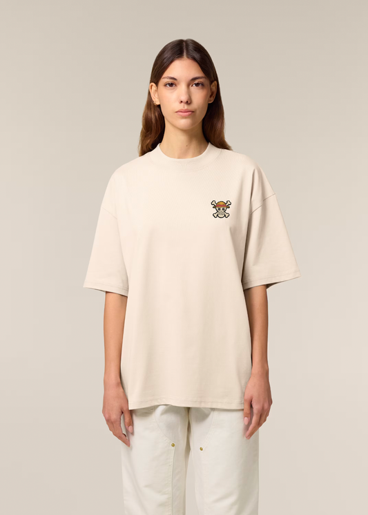 I WANT TO LIVE BOXY BEIGE TEE
