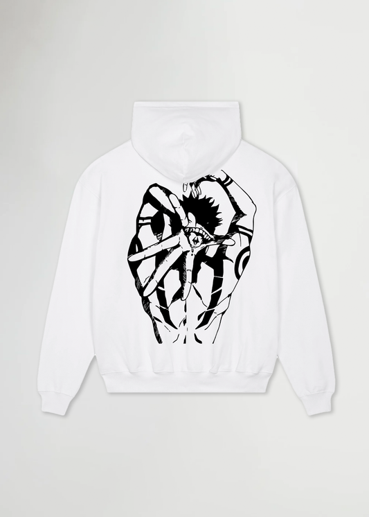 CURSED MOUTH® OVERSIZE WHITE HOODIE