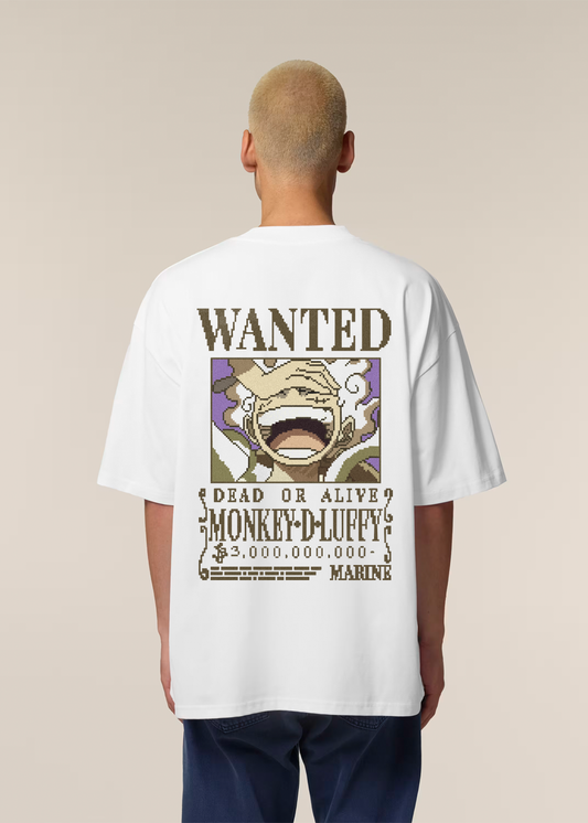 PIXELED MONKEY BOXY WHITE TEE