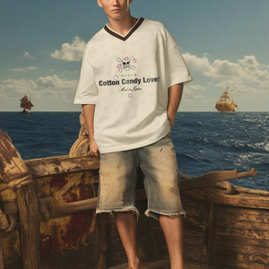 COTTON CANDY LOVER® BEIGE FOOTBALL JERSEY