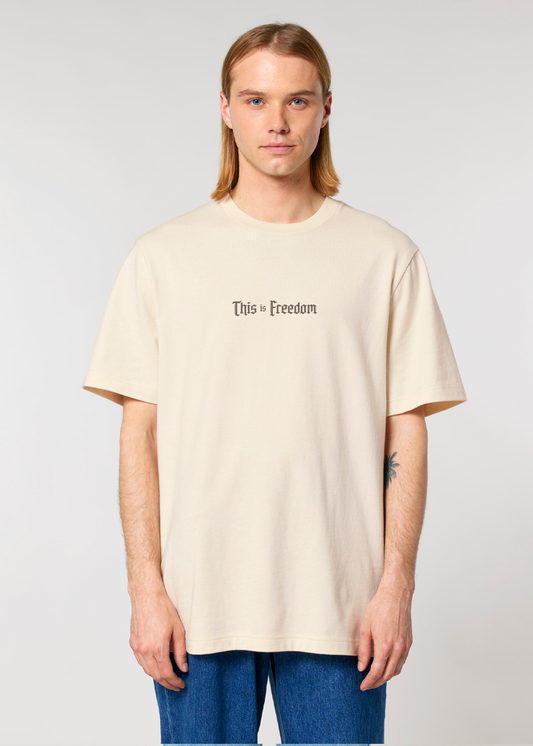 THIS IS FREEDOM BEIGE T-SHIRT
