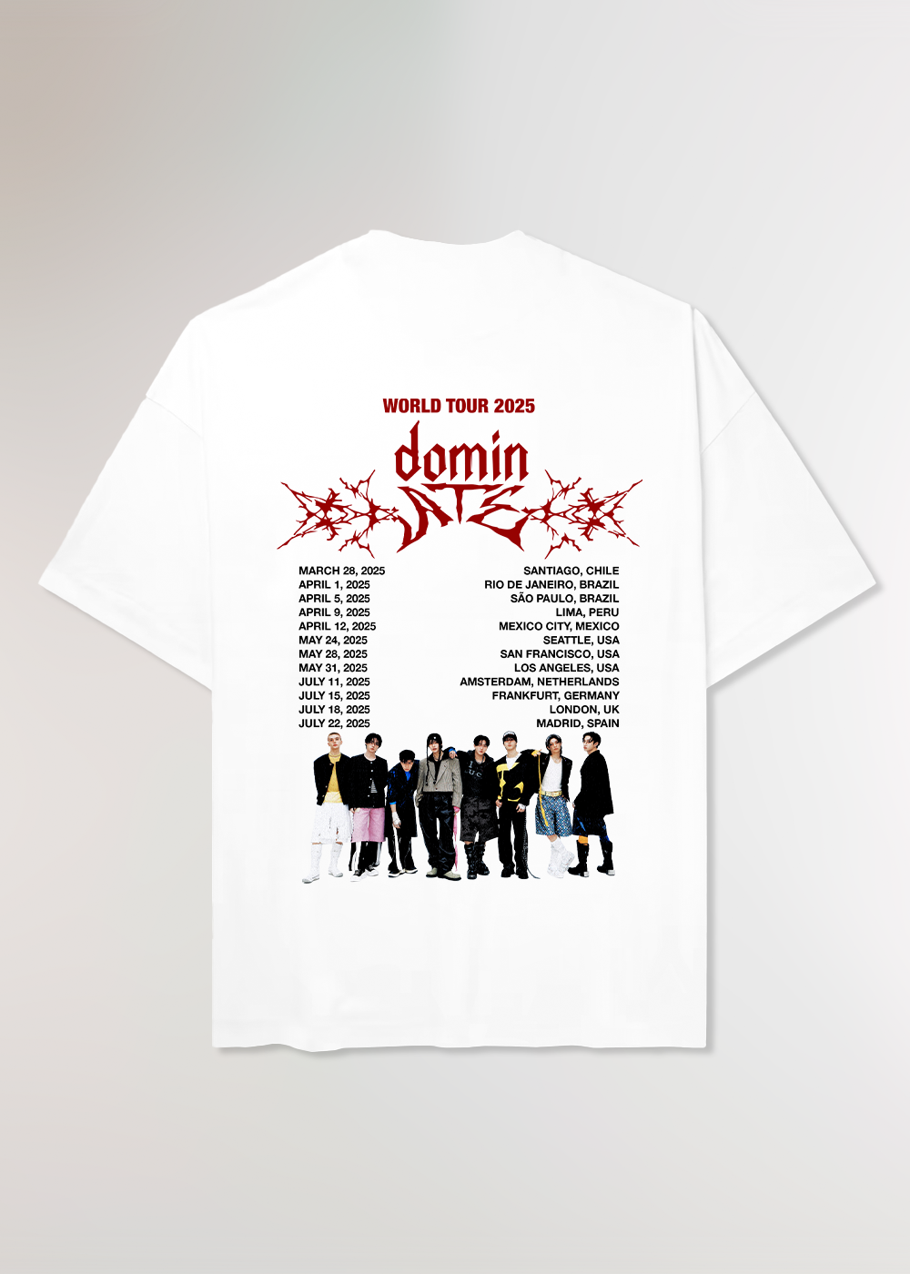 DOMIN TOUR WORLD TOUR WHITE TEE