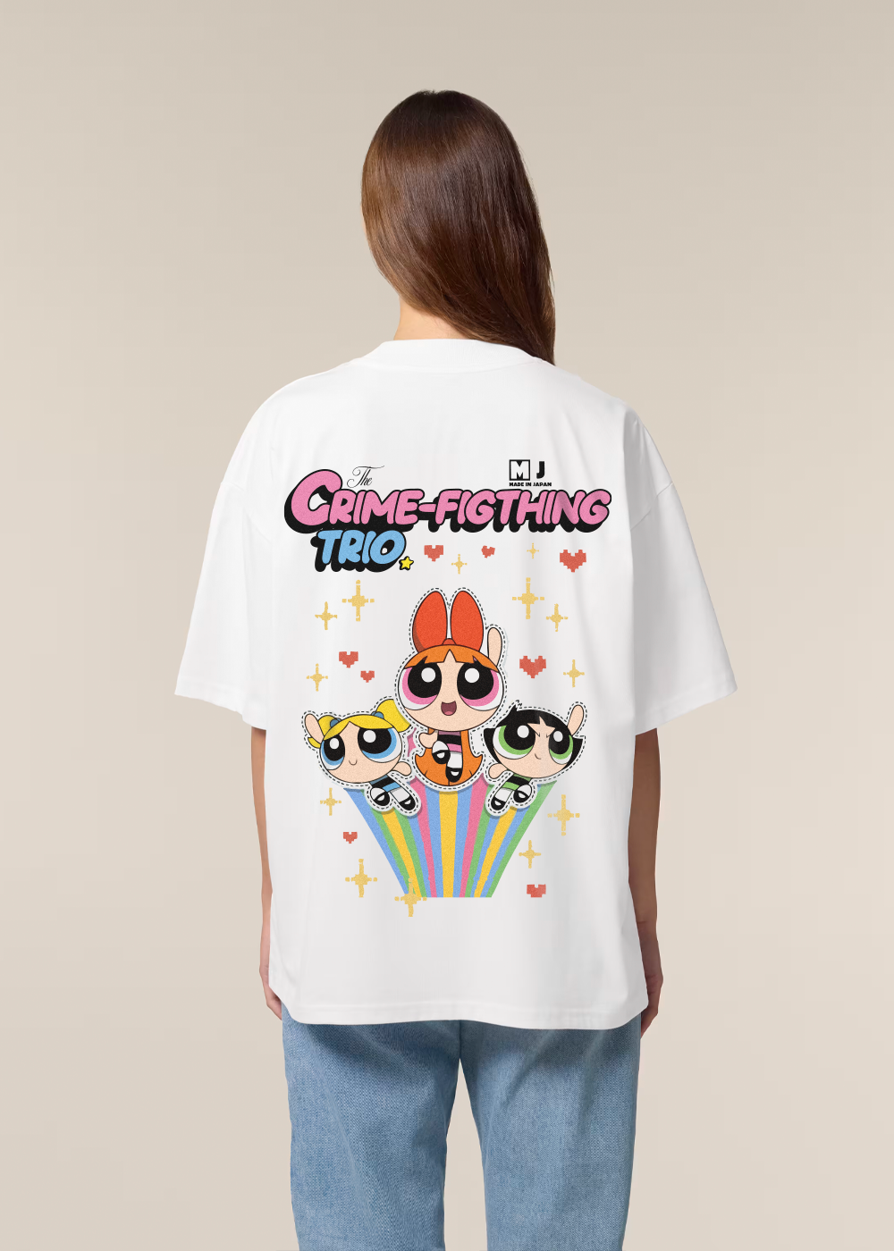 CRIME FIGHTING TRIO® WHITE TEE