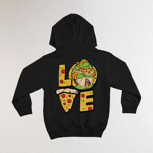 PIZZA LOVER® BLACK HOODIE KID