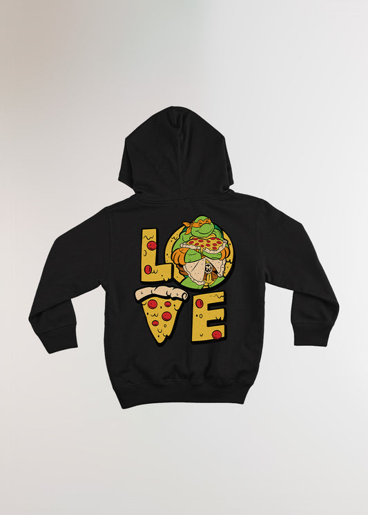 PIZZA LOVER® BLACK HOODIE KID