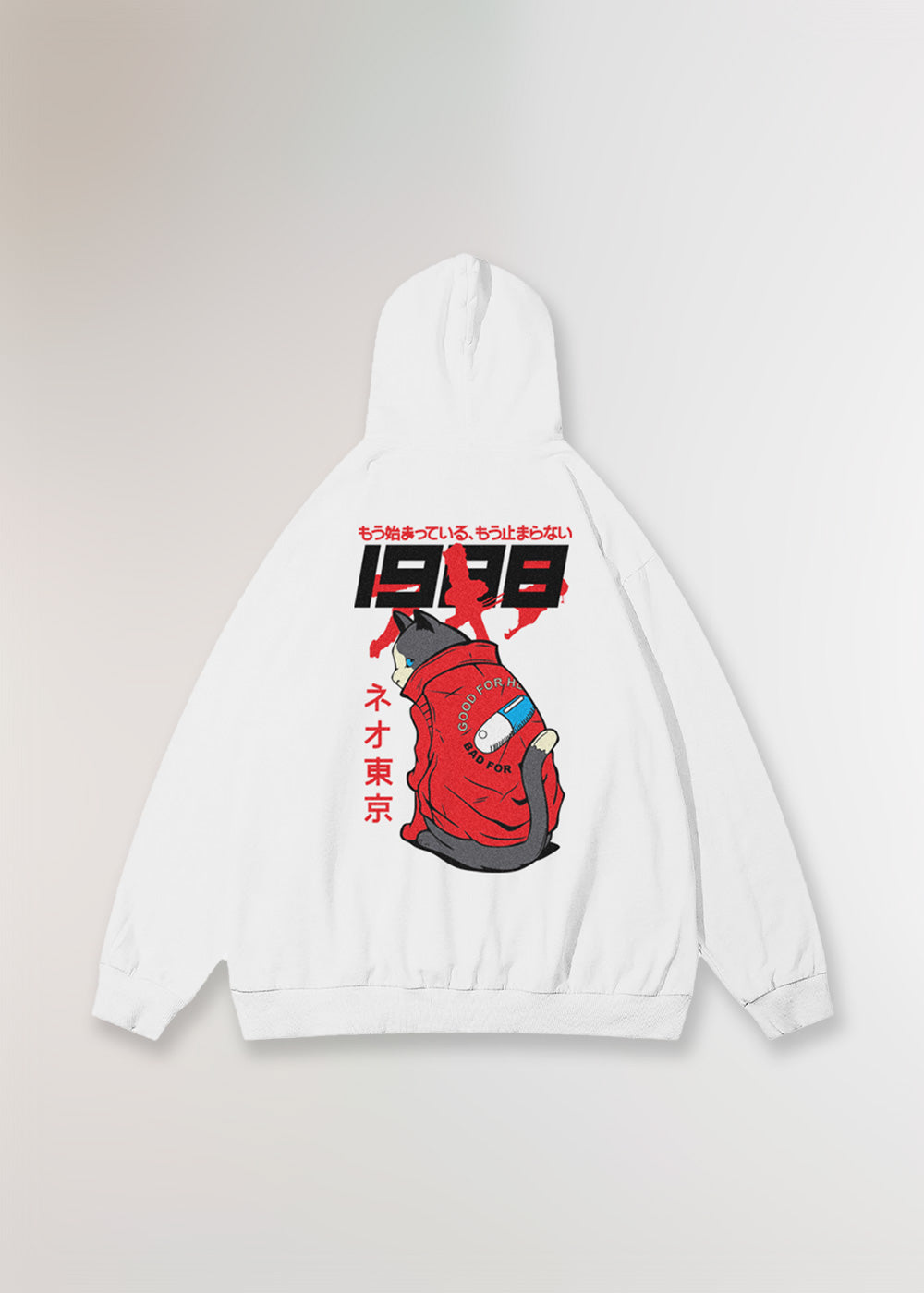 1998® OVERSIZE WHITE HOODIE