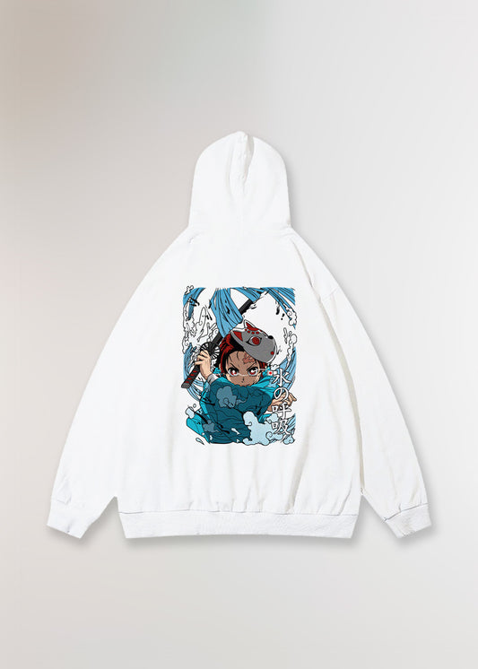 HARD SKULL® OVERSIZE WHITE HOODIE