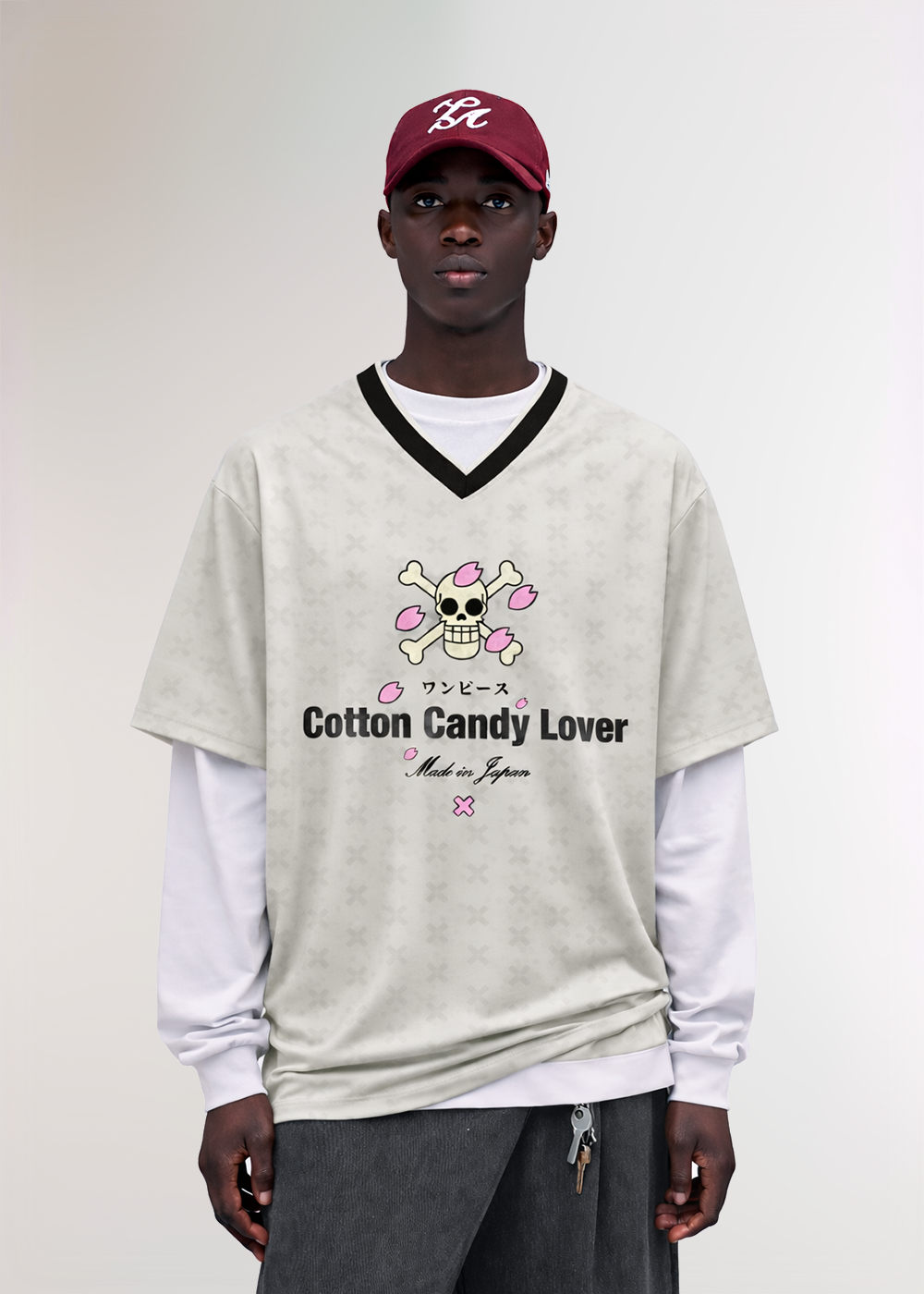 COTTON CANDY LOVER BEIGE FOOTBALL JERSEY