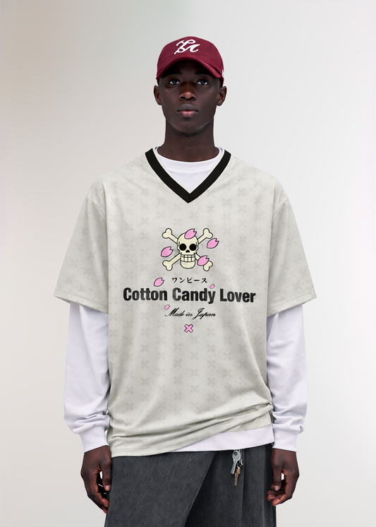 COTTON CANDY LOVER BEIGE FOOTBALL JERSEY