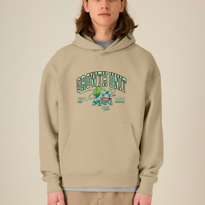 GROWTH UNIT® OVERSIZED BEIGE HOODIE