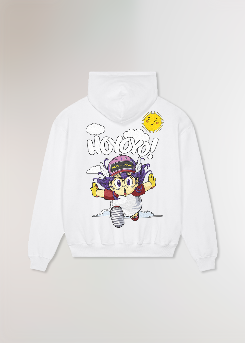 RUNNING NORIMAKI® OVERSIZE WHITE HOODIE