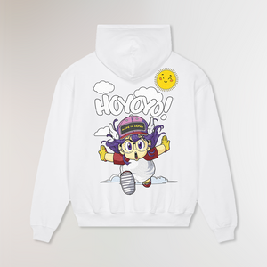 RUNNING NORIMAKI® OVERSIZE WHITE HOODIE