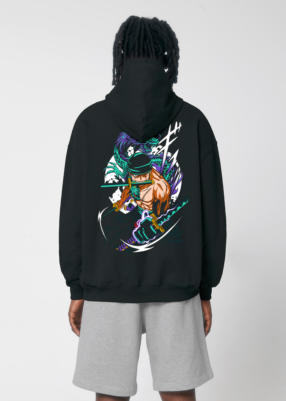 LEGENDARY SWORDSMAN® OVERSIZE BLACK HOODIE