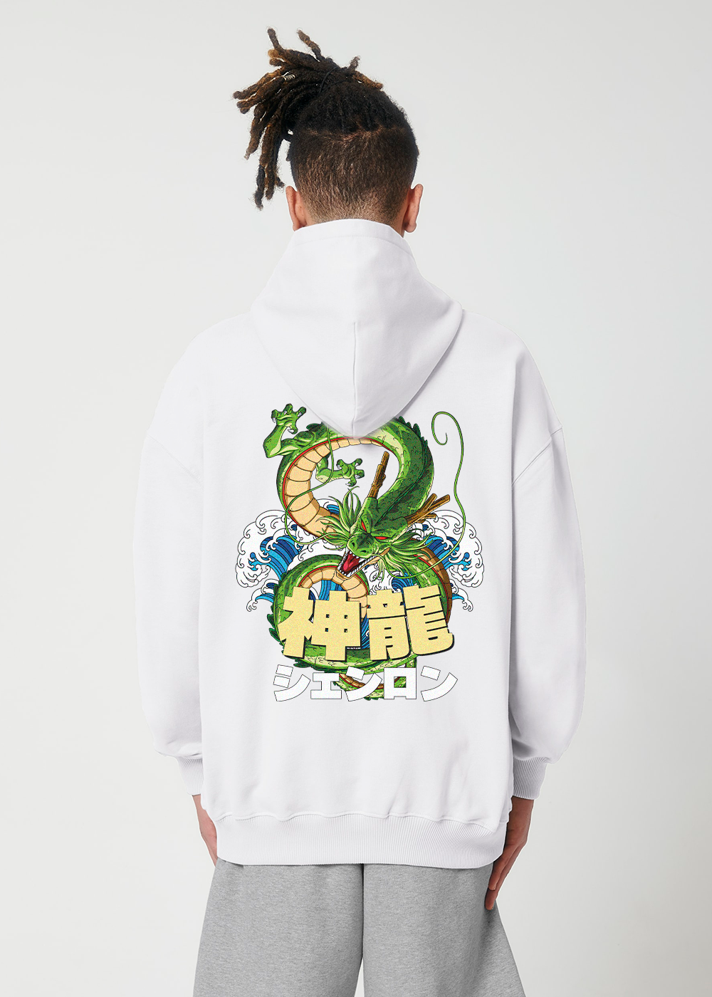 DRAGON GOD® OVERSIZE WHITE HOODIE