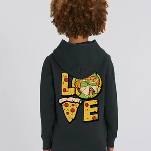 PIZZA LOVER® BLACK HOODIE KID