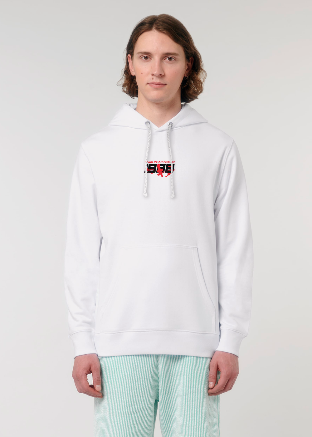 1998® OVERSIZE WHITE HOODIE