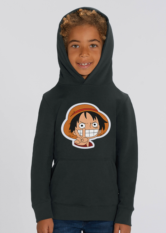 STRAW HAT® BLACK HOODIE KID