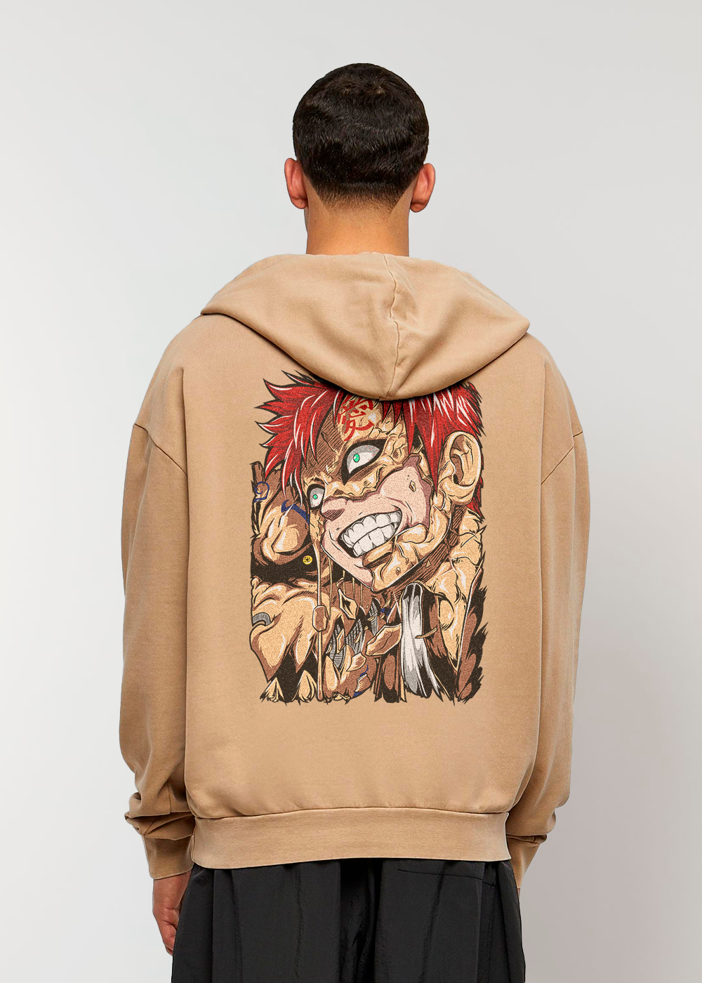 FIFTH KAZEKAGE® OVERSIZE ACID BEIGE HOODIE