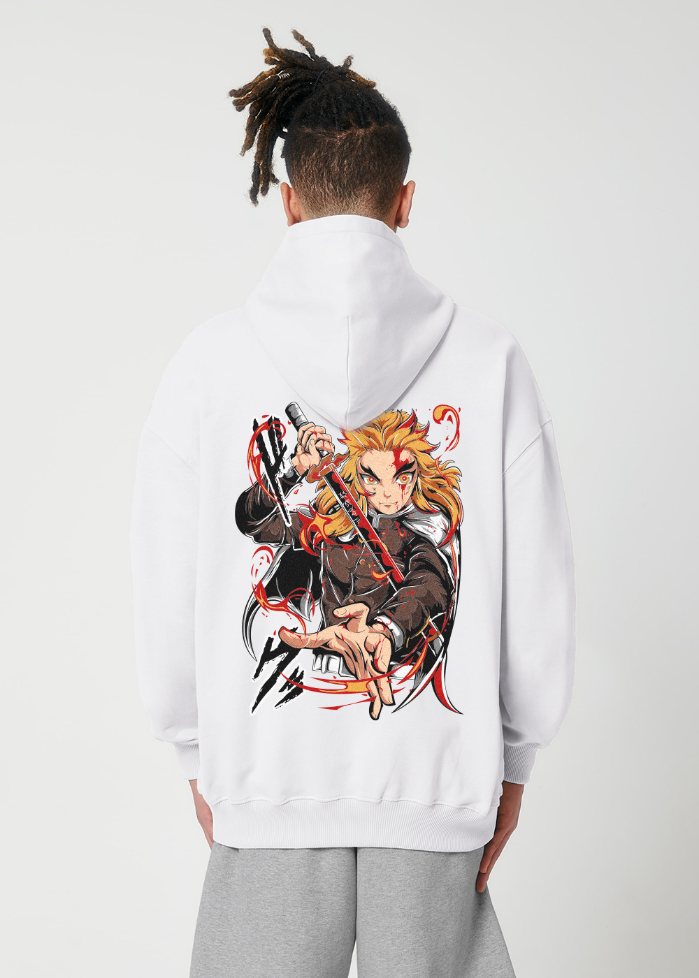 PURGATORY® OVERSIZE WHITE HOODIE