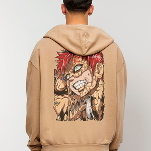 FIFTH KAZEKAGE® OVERSIZE ACID BEIGE HOODIE