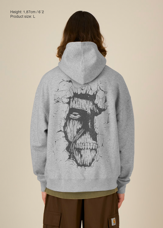 WALLBREAKER GREY OVERSIZE HOODIE