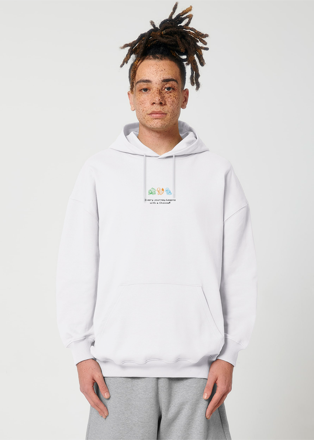 THE CHOICE® OVERSIZE WHITE HOODIE