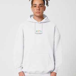 THE CHOICE® OVERSIZE WHITE HOODIE