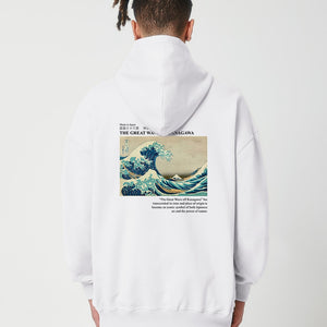 GREAT WAVE® OVERSIZE WHITE HOODIE