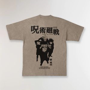 JK CHARACTERS® DARK KHAKI ACID TEE