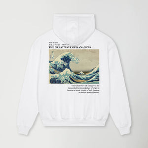 GREAT WAVE® OVERSIZE WHITE HOODIE