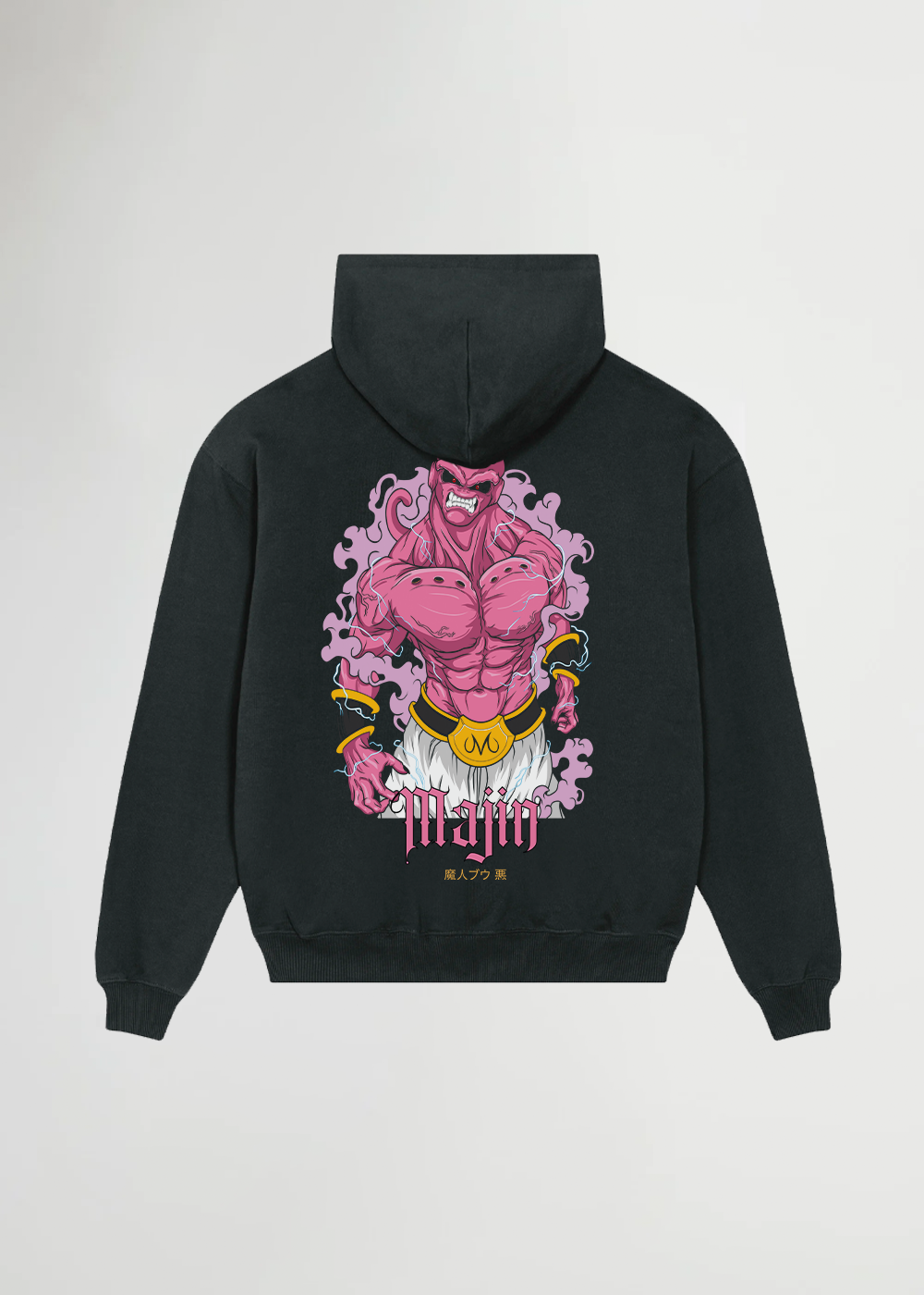 MAJIN® OVERSIZE BLACK HOODIE