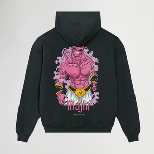 MAJIN® OVERSIZE BLACK HOODIE