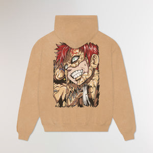 FIFTH KAZEKAGE® OVERSIZE ACID BEIGE HOODIE