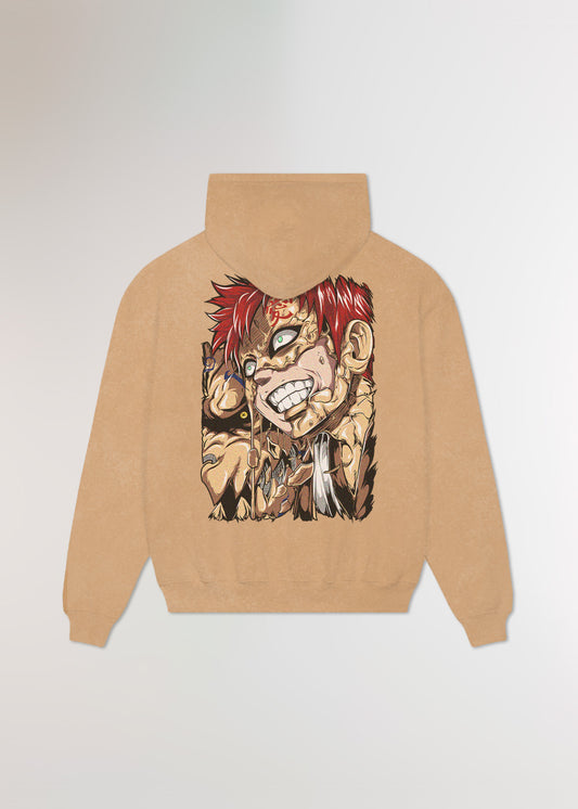 FIFTH KAZEKAGE® OVERSIZE ACID BEIGE HOODIE