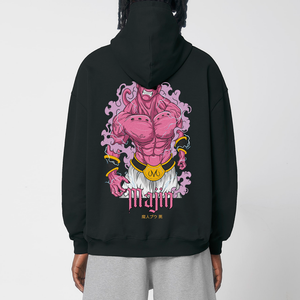 MAJIN® OVERSIZE BLACK HOODIE