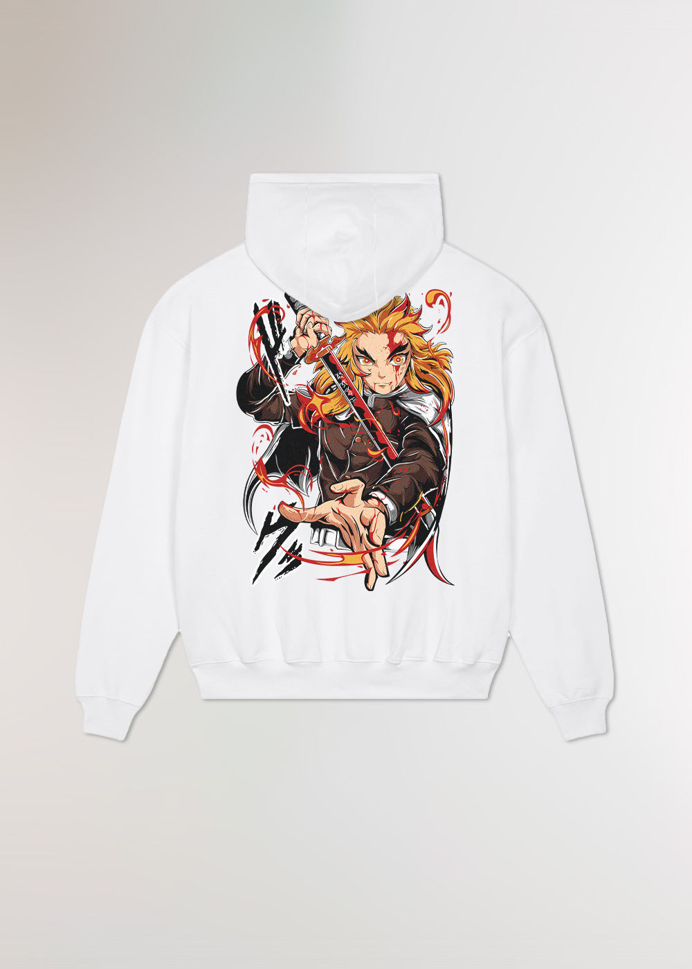 PURGATORY® OVERSIZE WHITE HOODIE