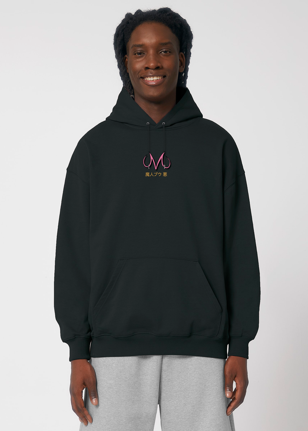 MAJIN® OVERSIZE BLACK HOODIE