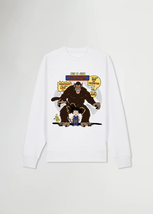 STRONGEST OF ALL TIME® OVERSIZE WHITE SWEAT