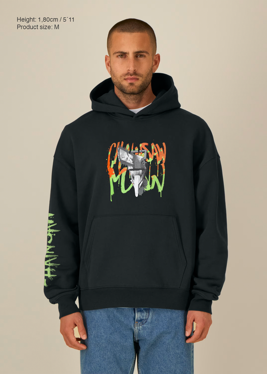 THE DEVIL HUNTER BLACK OVERSIZE HOODIE