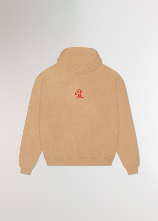 FIFTH KAZEKAGE® OVERSIZE ACID BEIGE HOODIE