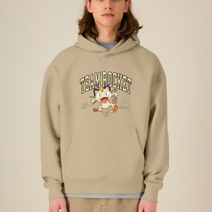 TEAM ROCKET® OVERSIZED BEIGE HOODIE