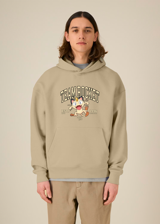 TEAM ROCKET® OVERSIZED BEIGE HOODIE