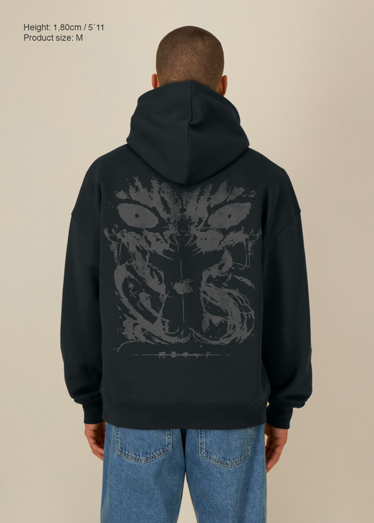 ALMIGHTY PUSH BLACK OVERSIZE HOODIE