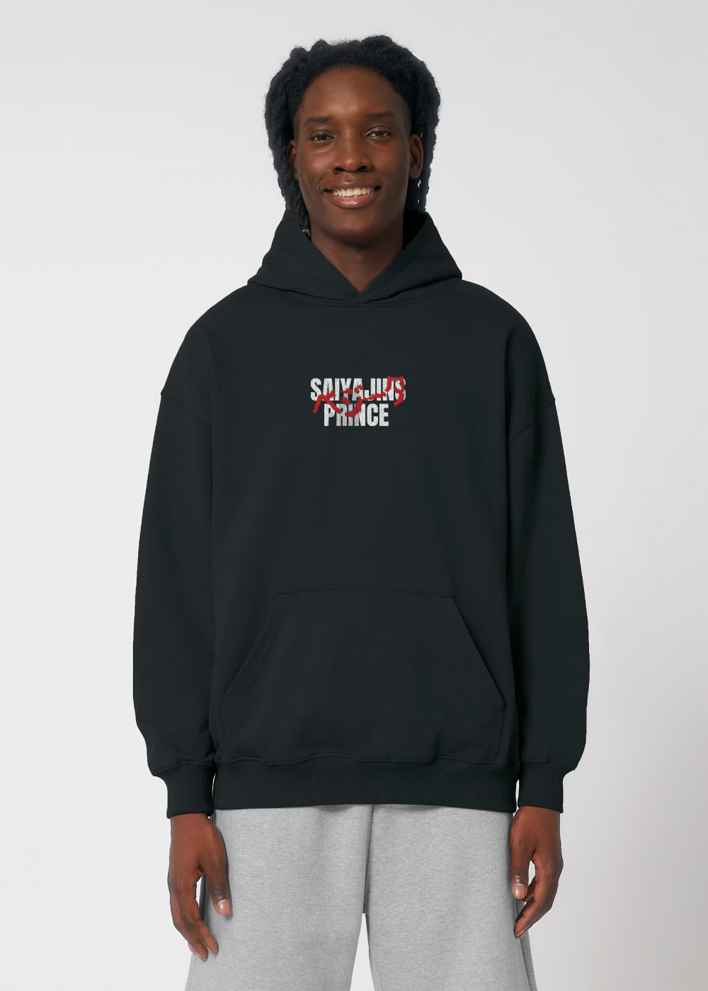 SAIYAJINS PRINCE® OVERSIZED BLACK HOODIE