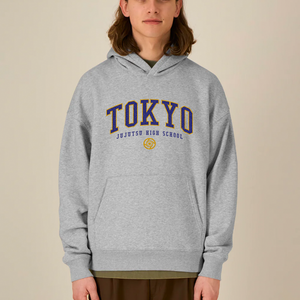 TOKYO HEATHER GREY OVERSIZE HOODIE